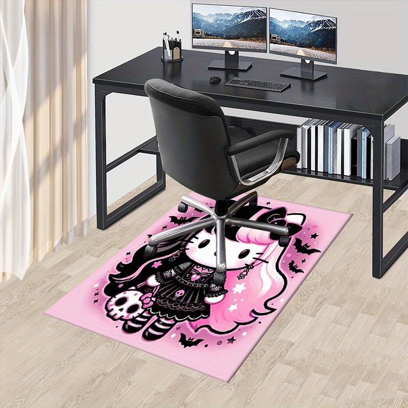 

Office Carpet For Gothic, Hello Kitty, HalloweenCartoon Mat - Pink Heart Design, Soft Polyester, Lightweight Rubber Backing, Machine Washabl 60cm by 90cm