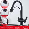 All-Copper Dual-Use Pull-Out Kitchen Faucet with Hot/Cold & Water Purifier
