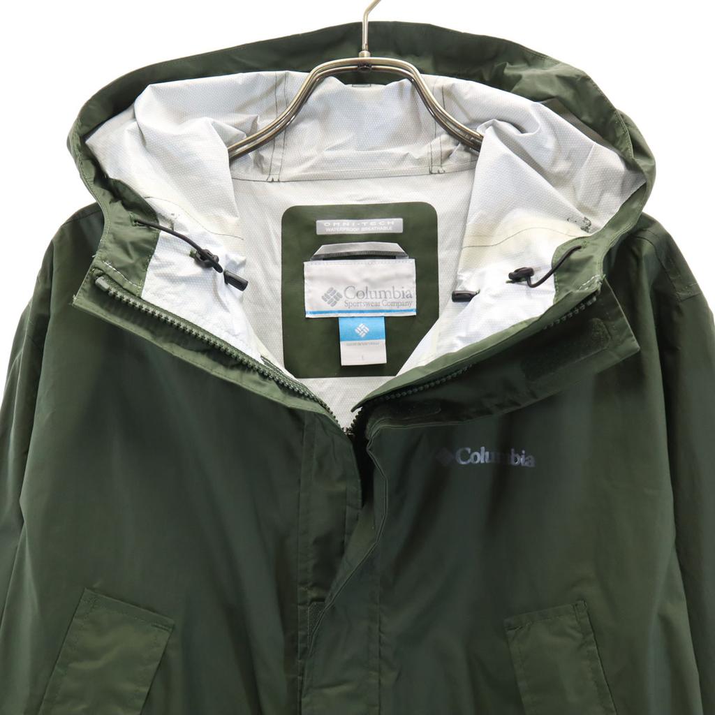 Columbia Rain Jacket L Khaki Outdoors Men's Used