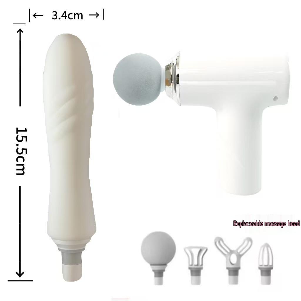 Wielofunkcyjny silikonowy adapter głowicy masującej do pistoletu do masażu tkanek głębokich - Cichy i kreatywny design
