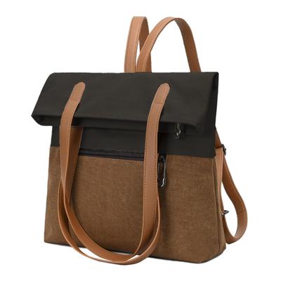 FairyPomu Tote Backpack, Casual Backpack, 2-Way Canvas Business Backpack, Shoulder Bag, Multifunctional, A4 Size, Commuter, School, Women's, Men's