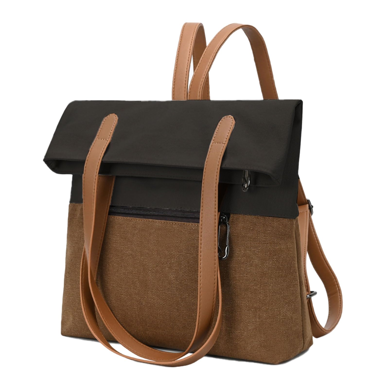 Сумка-рюкзак FairyPomu, Повседневный рюкзак, 2-в-1, Холщовый деловой рюкзак, Сумка через плечо, Многофункциональный, Формат А4, Для поездок на работу, В школу, Женский, Мужской