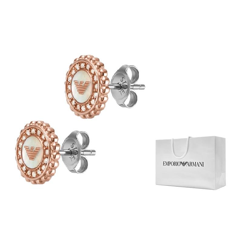 

Emporio Armani Sunflower Design Light Luxury High-End Mother Of Pearl Stainless Steel Earrings Women earrings Rose-Gold EGS3019221 Shopping Bag