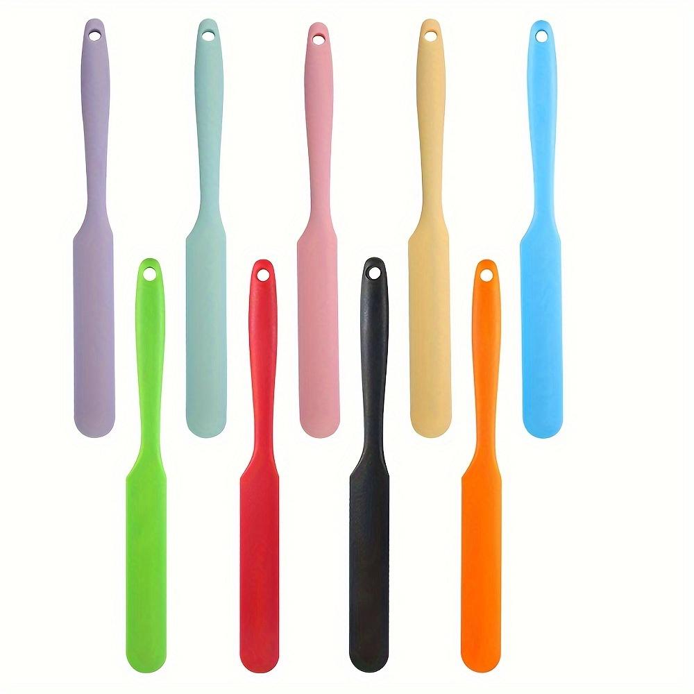 9pcs Silicone Jar Spatulas, Non-Stick Heat Resistant Cake Cream Spatulas Set, 8.3 inch Cake Cream Butter Spatulas