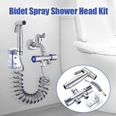 Toilet Hand Held Bidet Spray Shower Head Douche Kit Shatta Copper Valve Bathroom Bidet Sprayer Jet Tap Holder Hose