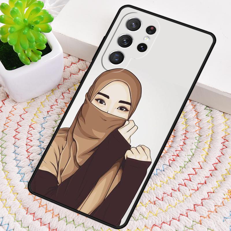 Islamic Arabic Hijab Girl Silicone Phone Case For Samsung Galaxy Note 10 Pro S26 S25 S24 S23 S22 S21 Plus S25Ultra Capa Cover