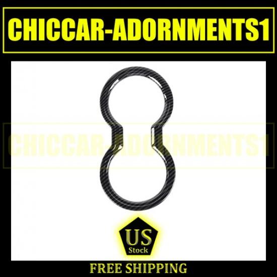 

Carbon fiber Central Gear Water Cup Holder Cover Decor for Ford Mustang 2024+