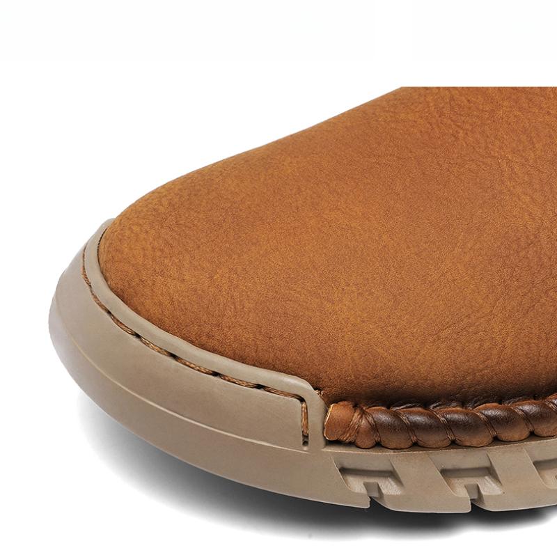 Handmade Men's High-top Boots Ankle Leather Shoes Outdoor Hiking Boots Sneakers Footwear Autumn & Winter