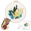3Sets Beginner Embroidery Set Flower Embroidery Set for Adult with Instruction Pattern Hoop Thread Scissors and Needle