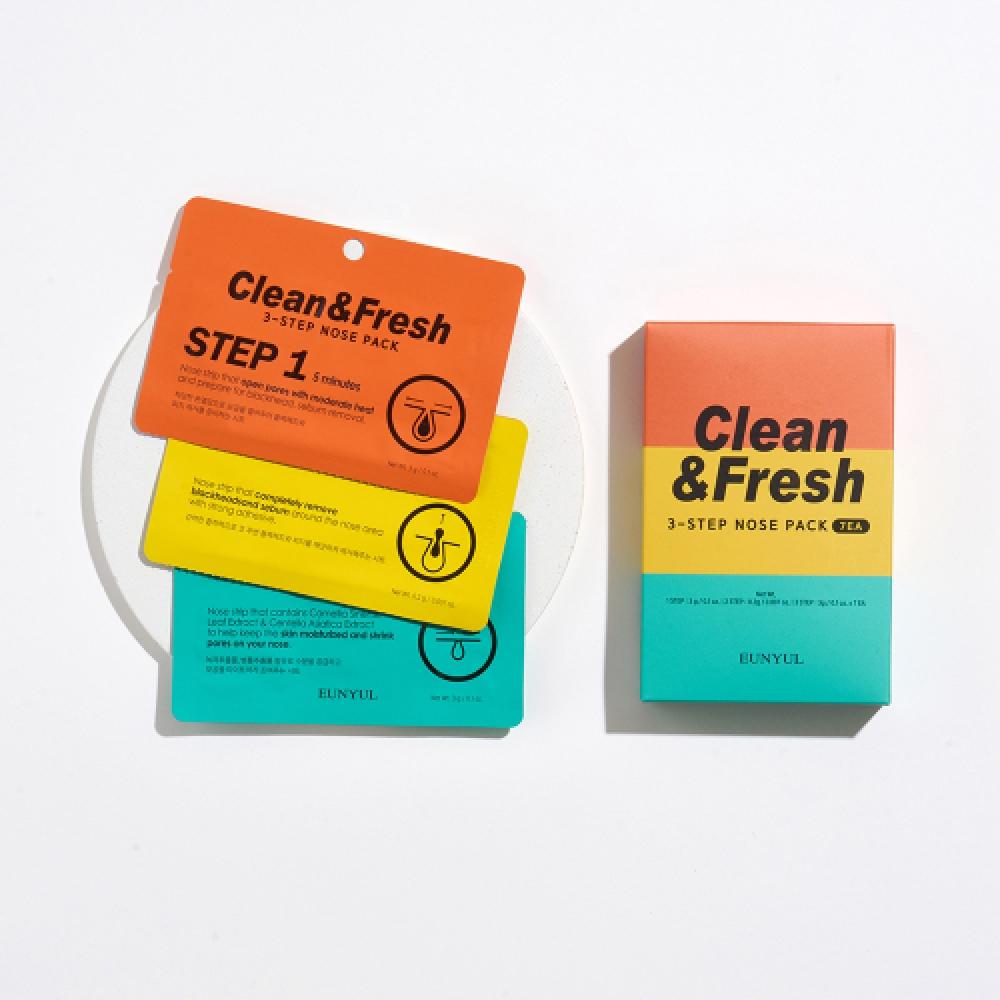 Eunyul Clean Fresh 3 Step Nose Pack 7 Sheets