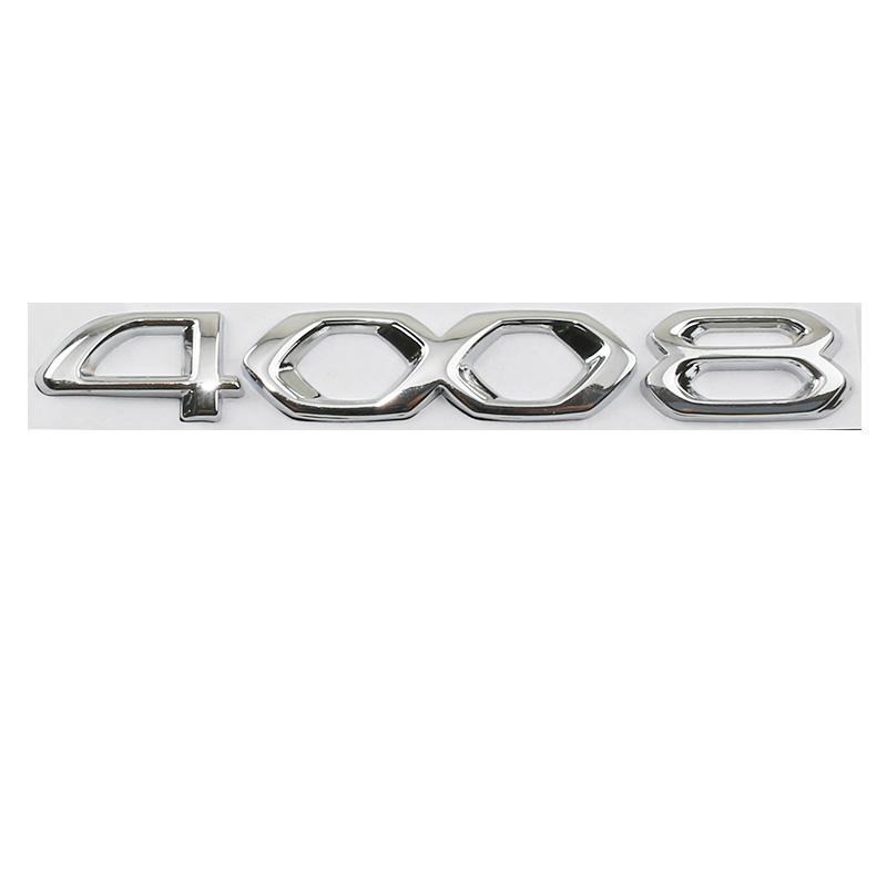 Auto 3D Metall Heckklappe Buchstaben Wort Logo Plakette Emblem Aufkleber Für Peugeot 2008 3008 4008 5008 2021 2022 2023 Zubehör