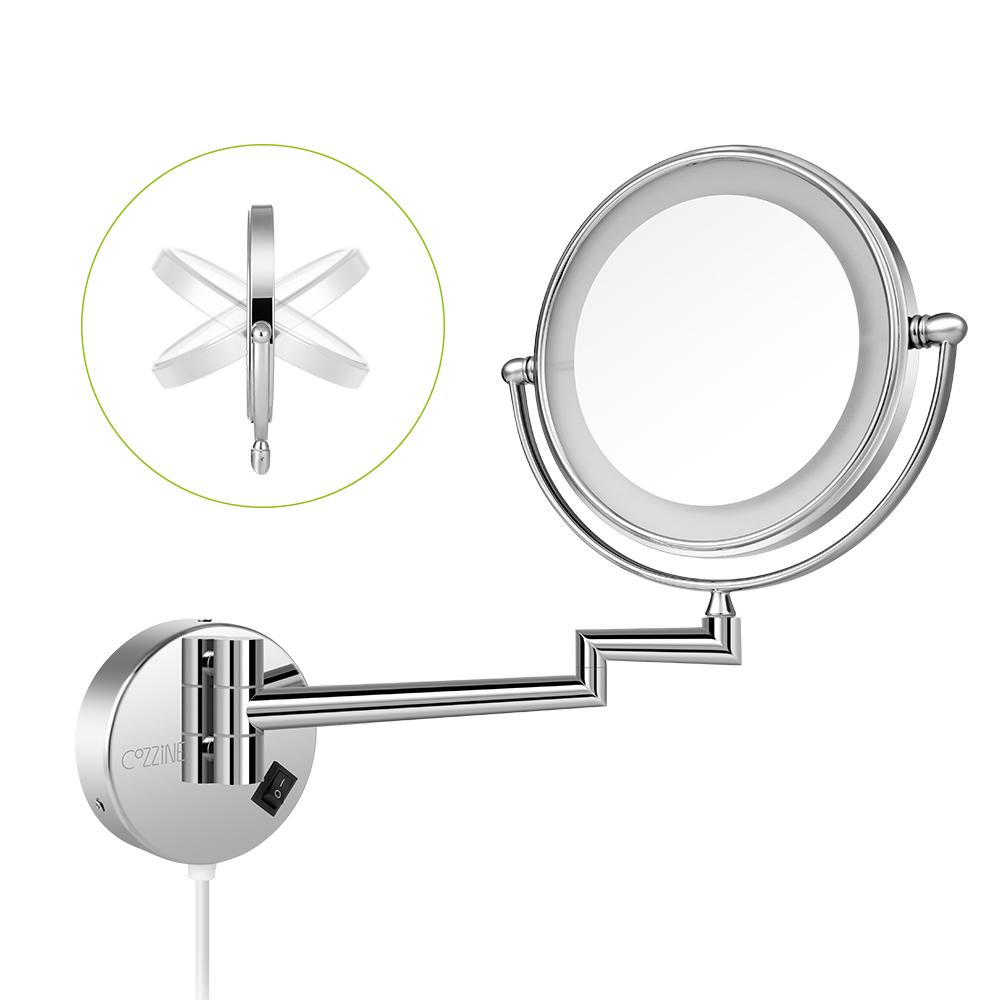 Buy COZZINE 1810D 7X DoubleSided Swivel Wall Mount Makeup Mirror with