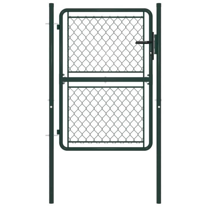 VidaXL Steel Gate 100 X 150 Cm Green