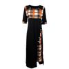 Ladies Casual Printed Long Dress Pullover Sling Irregular Hem Dress