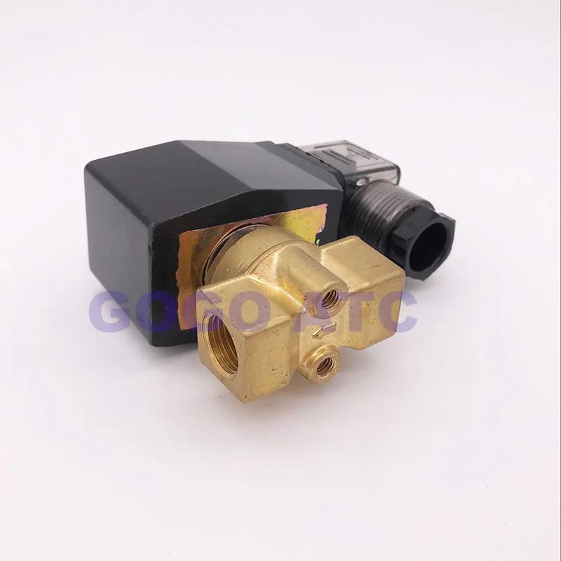 GOGO 0-120bar/90bar/50bar/35bar 2 Way High Pressure Solenoid Valve G1/4" 12V 24V DC Normal Close Brass Water Valve