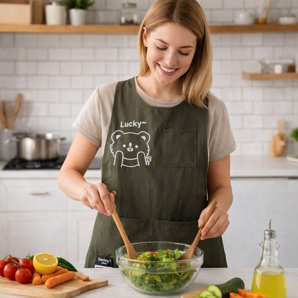 Waterproof Chef Apron Cartoon Catering Work Clothes Fashion Kitchen Vest Apron  for Home Kitchen