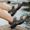 Classics Style Men Sandals Outdoor Walking Summer Shoes Anti-Slippery Beach Shoes Men Comfortable Soft Leather Sandals