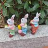4,7 Zoll Harz Hase Dekoration Frühling Ostern Dekorative Figurine Desktop Ornamente Für Party Home Festival Niedlichen Hase Ostern Geschenk