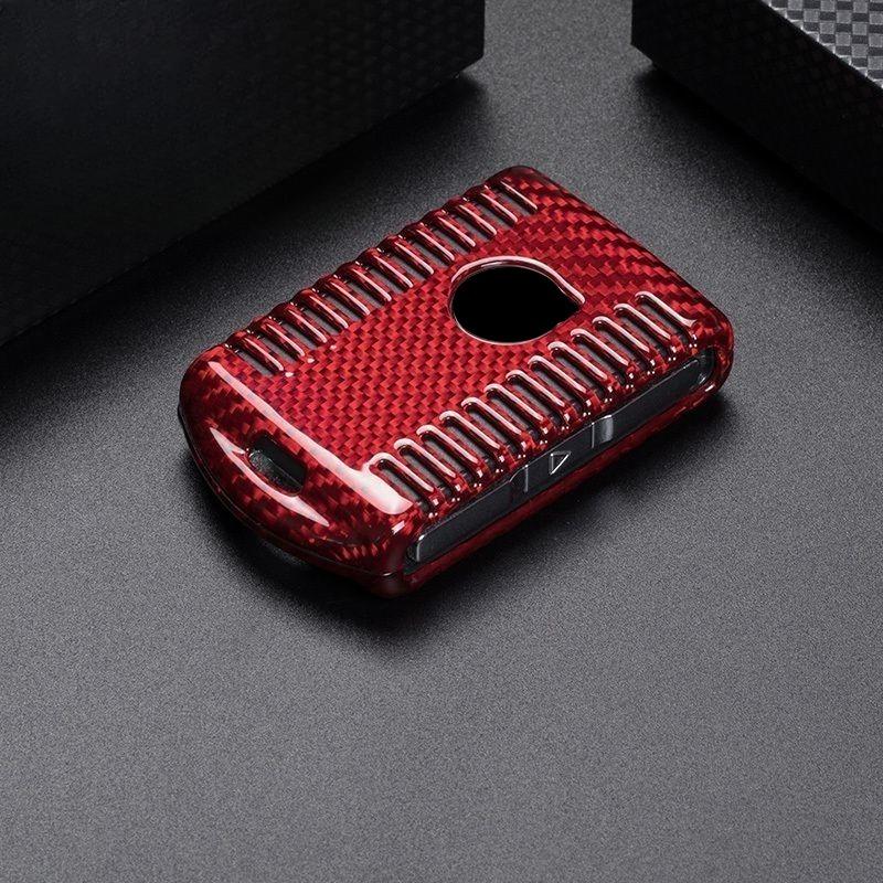 Carbon Fiber Car Key Case Shell Fob Cover  Styling Accessories Fit For Volvo S60 S90 V60 V90 Xc60 Xc90