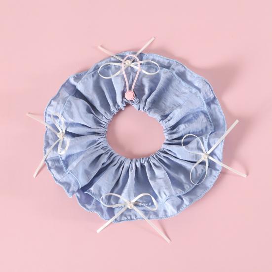 Cat Bib Collar Pet Bandana Scarf Accessories with Bow Adjustable Cat Dog Princess Costume for Christmas Birthday Party Decoration