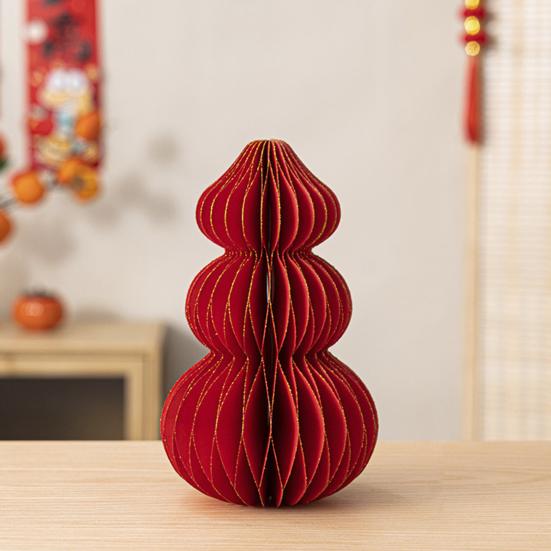 Christmas Tree Hanging Ornament Set Easy Assembly Festive Hanging Decor 3D Honeycomb Paper Decoration