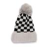 ins Japanese Korean version trendy wool hat baby boy girl child checkerboard knitted hat cold hat children