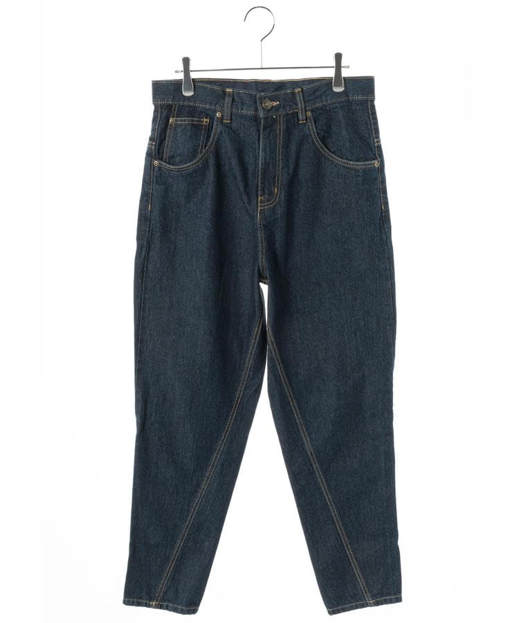 atONE Loose Fit Denim Sarouel Plus Size Size Navy Women's Pants, 100% Cotton, Denim, 4L,