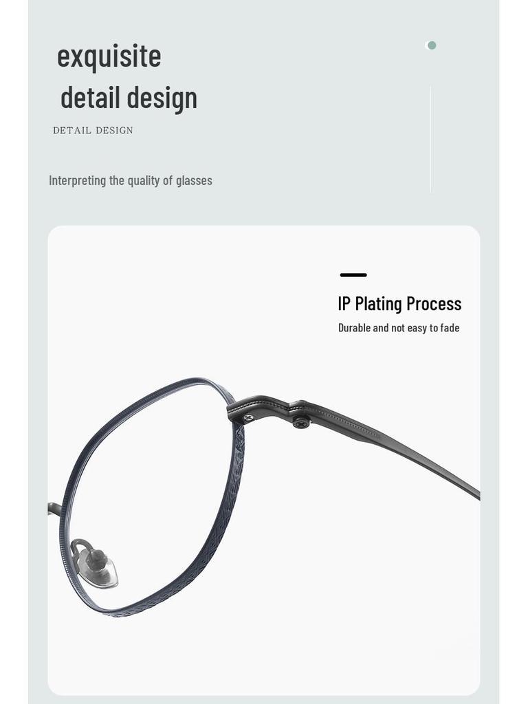 Retro Japanese Titanium Small Frame Myopia Glasses: High-Prescription, Polygonal, Wide Rim for Small Faces