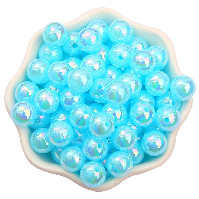 6/8/10mm AB Farbe Imitationsperlen Runde Perlen für DIY Basteln, Haarschmuck und Armbänder