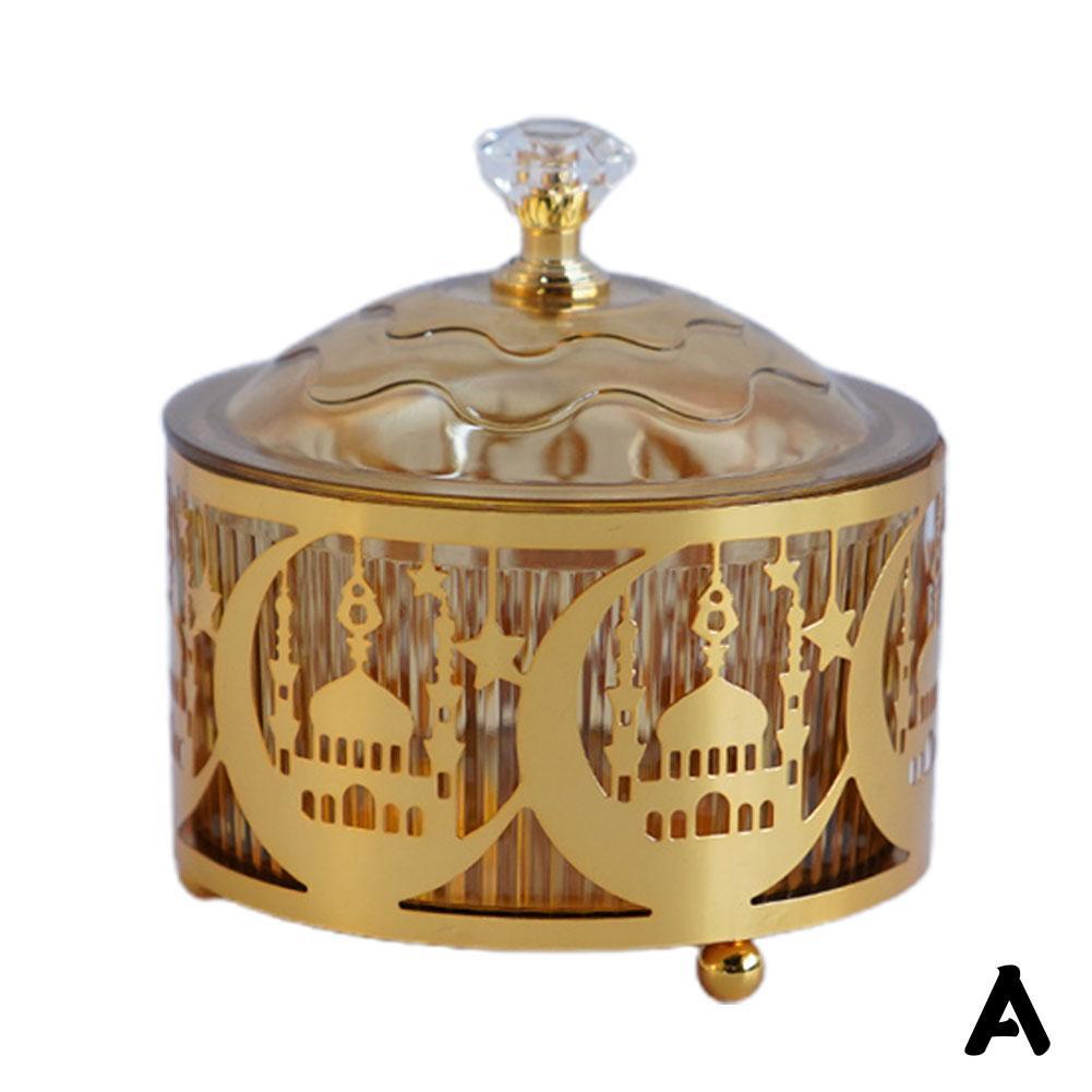 

Поднос для закусок Рамадан Тарелка Декоративное украшение Органайзер Маленькая тарелка Сервировка ужина Золотой Par N3L5 A-1pcs