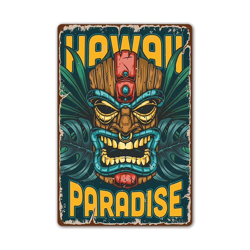 

Летний пляж Винтажная жестяная картина Американский бар Фон Стена Домашнее украшение Фреска