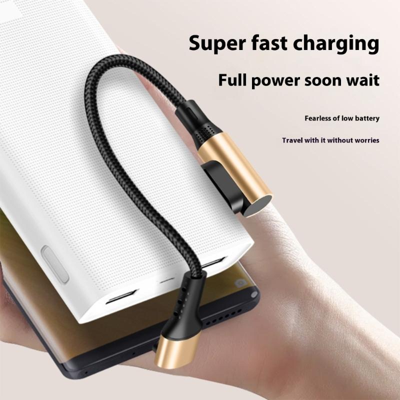 Short USB Type C Cable Fast Charging Durability Braided Cord for Quick Power Delivery and Travel Use