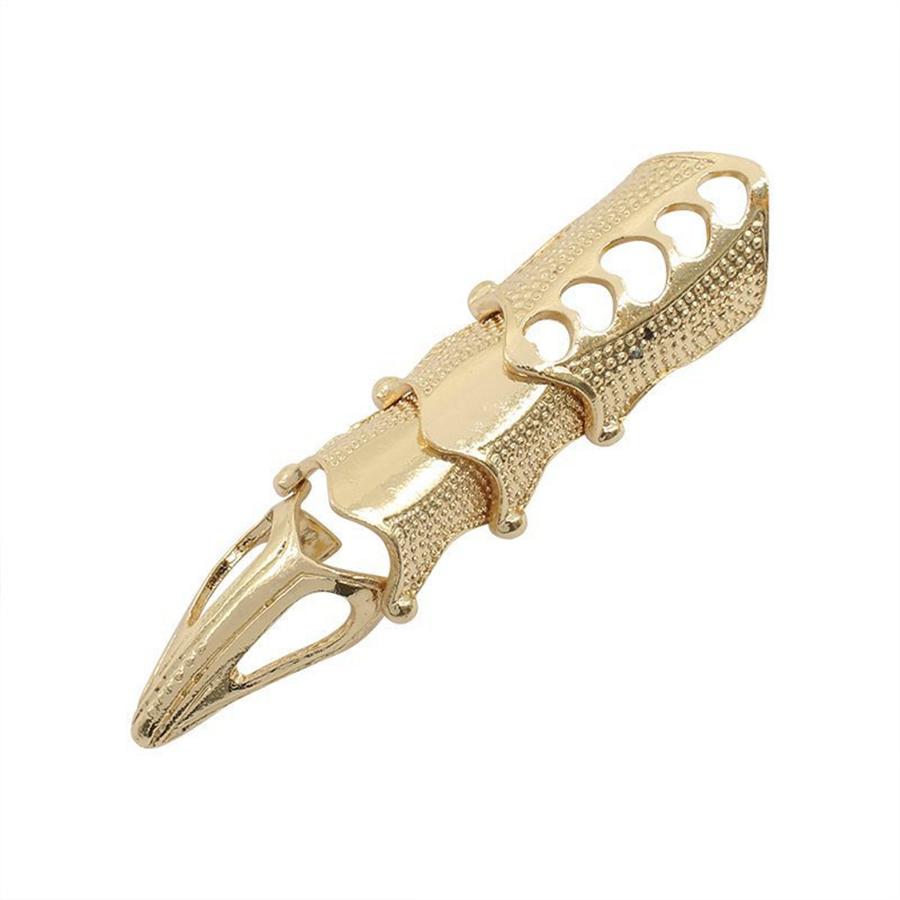 Europäische und amerikanische übertriebene Retro-Punk-Gothic-Metallrüstung mit gebogenen offenen Gelenkringen für Männer