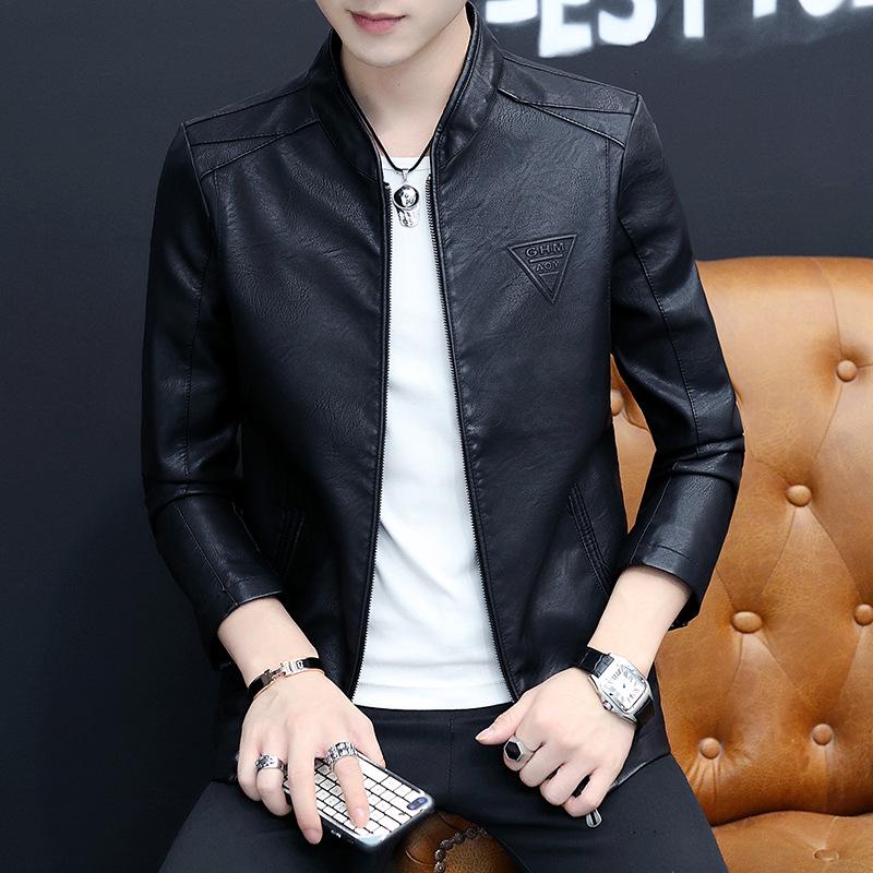 2025 Spring/Autumn Men's Trendy Leather Jacket - Stylish Youth Streetwear