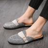 Summer Men's Fashion Trend Casual Versatile One-pedal Lazy Half Drag Doudou Shoes Personalized Casual Shoes