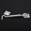 Heavy Duty Shed Hook Eye Latch Stainless Steel Shed Window Hook for Shed Door Garage Door, 8 Inch, Silver