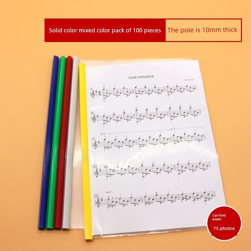 Thickened Slide Grip Report Cover A4 Bar File Folder Book Cover Transparent Folder Insert File Info Booklet Large Capacity