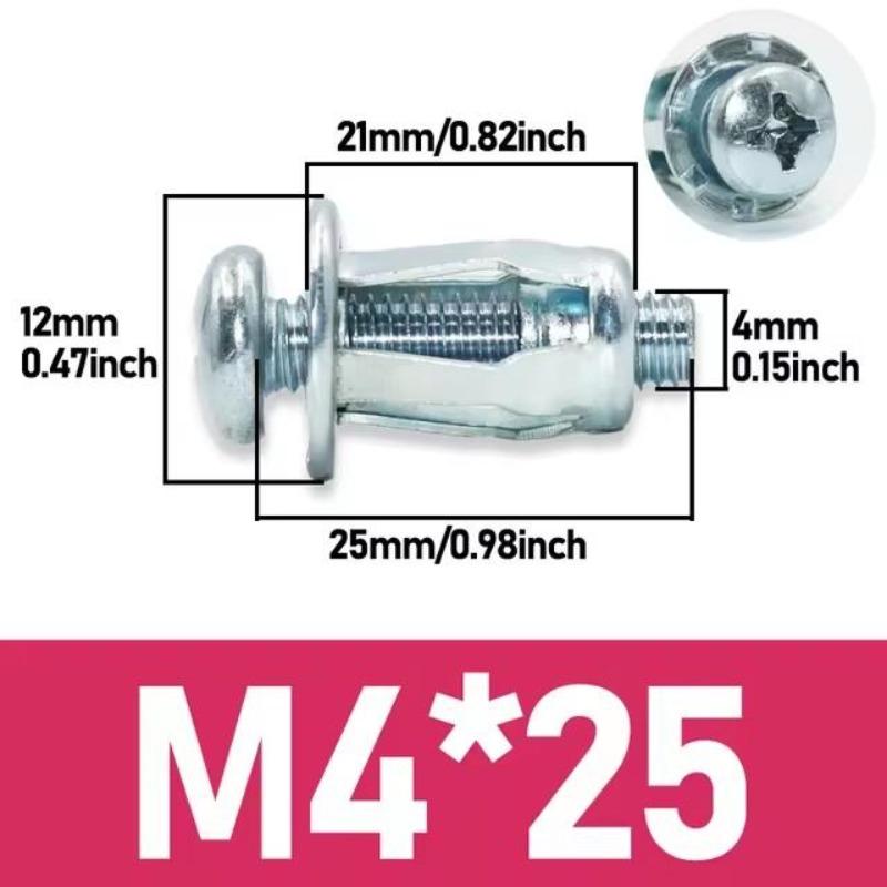 

Гайки для натяжения винтов Лепестковые винтовые анкеры Лепестковые дюбели для штор Зажим для расширения Лепестковая заклепка Стопорный болт Крепеж для стен 4*25-2PCS