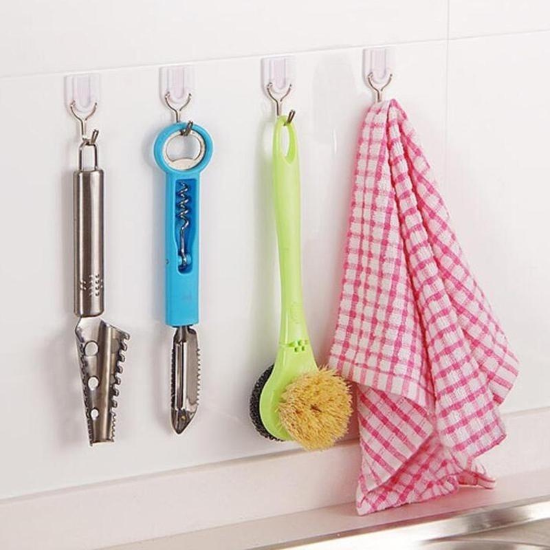6Pcs/lot Colorful Wall Hook Key Hair Pin Holder Organizer Decorative Organizer
