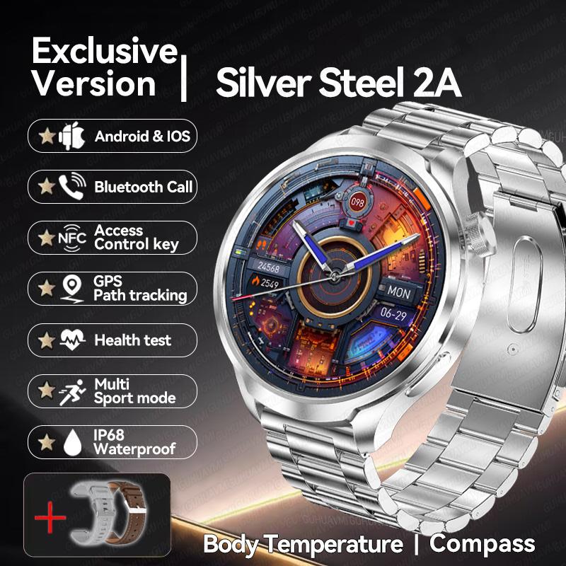 New Brand Global Version Smart Watch 1.85"AMOLED GPS Track Bluetooth Call 410mAh Battery NFC IP68 Waterproof Smartwatch Men