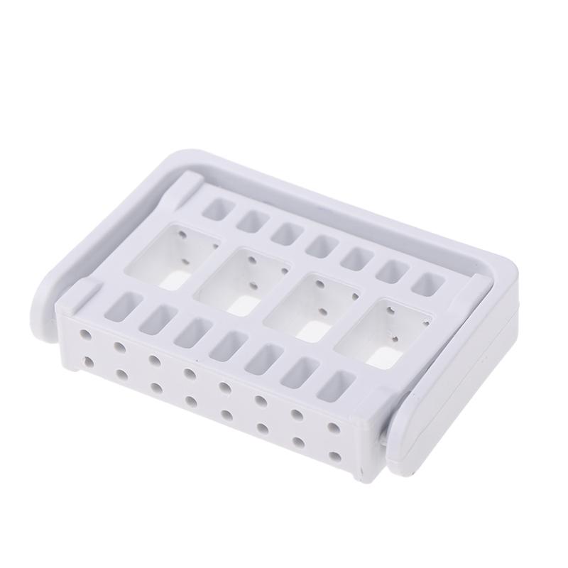 16 Holes Nail Drill Bits Holder Stand Display Nail Grinding Tool Showing Foldable Organizer Container Manicure Drill Accessory