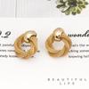 Vintage Metallic Twisted weaving Round Circle Dangle Earrings New Fashion Wedding Party Drop Earrings for Woman Jewelry