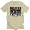 Big Brother Is Watching You T Shirt for Men Pure Cotton George Orwell 1984 Tshirts Streetwaer Short Sleeve Tee Shirt Slim Fit