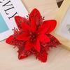 Christmas Flower Ornaments Glitter Artifical Flowers For Christmas Tree,Xmas Decoration For Home