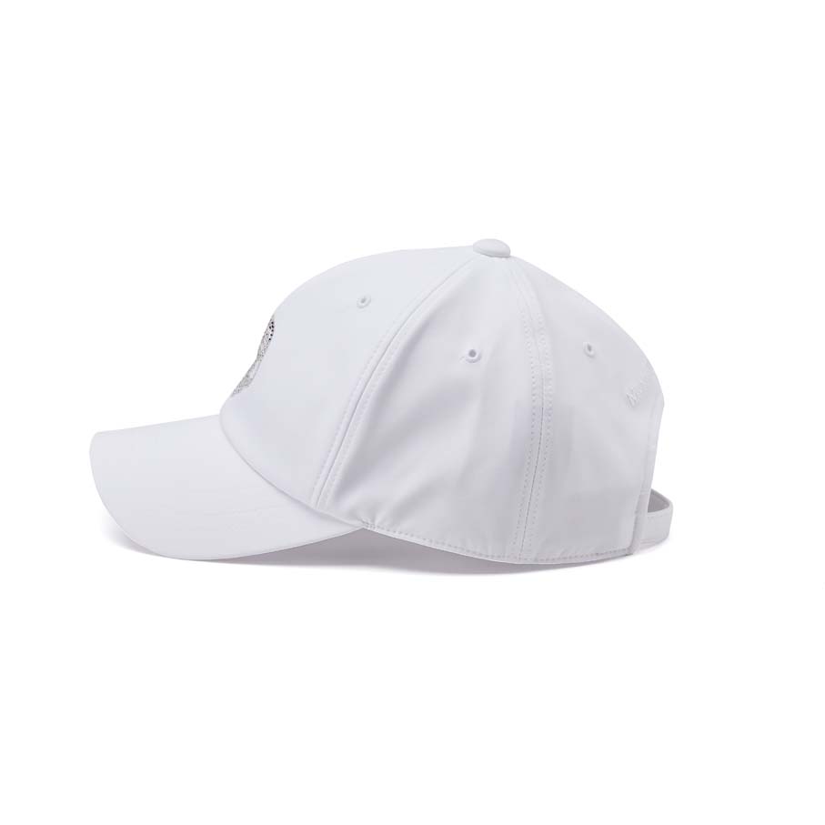 Monseuteoji Women'S Crystal Ball Cap White Mc22Sbw-78