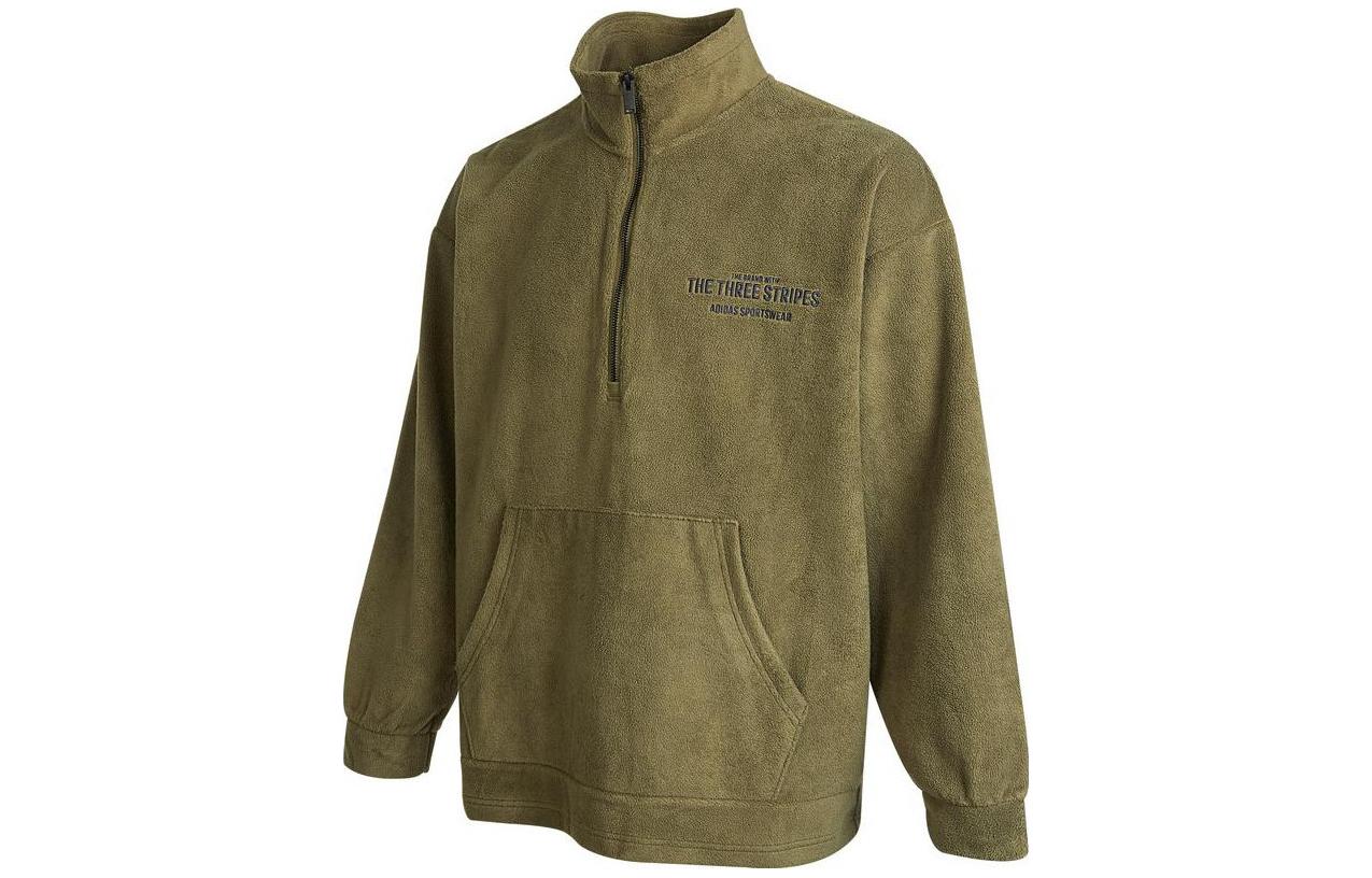 Adidas Sweatshirts Men s Olive Turtleneck Moderate Regular IB2765 L