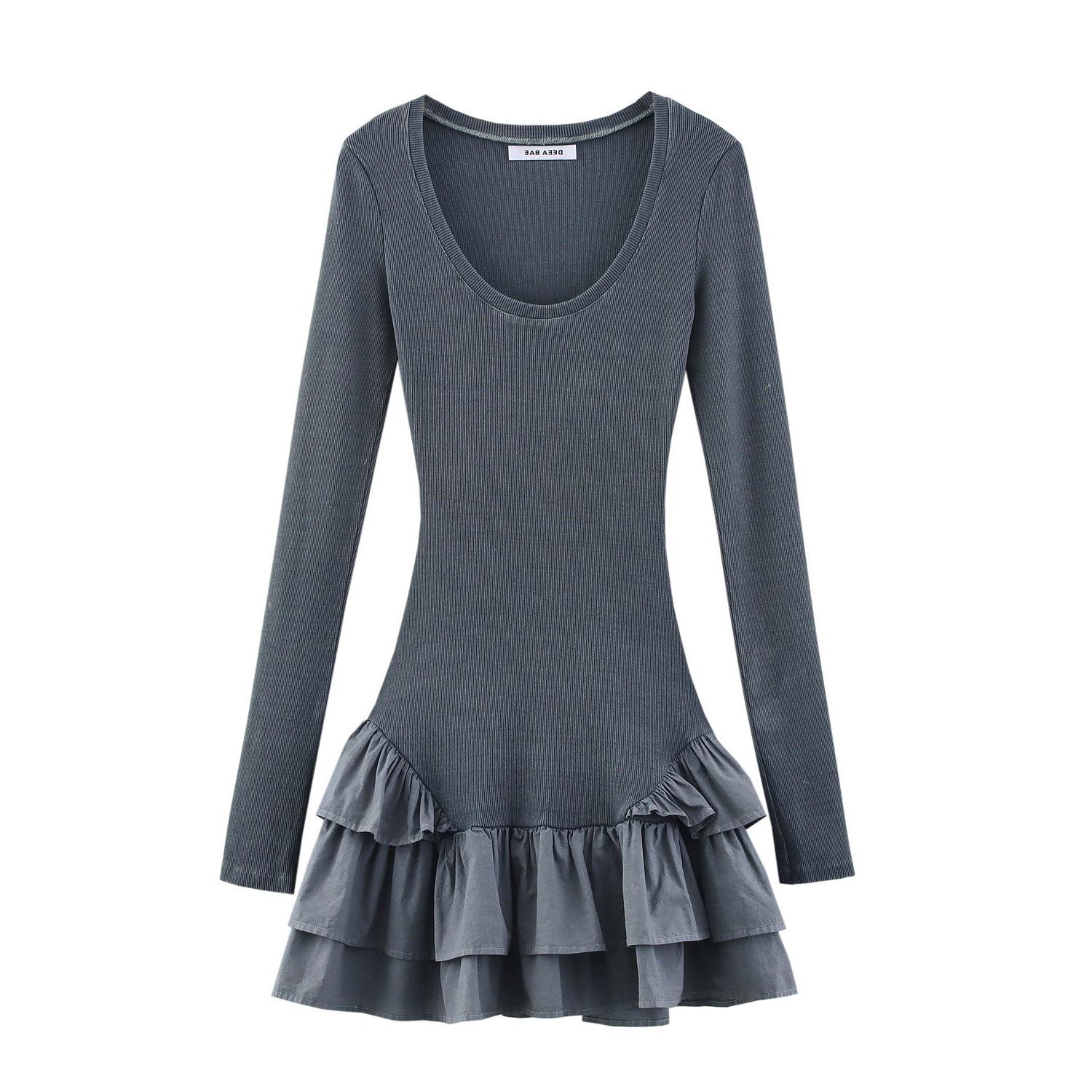 

TAOP&ZA Women s Elegant Layered Long Sleeve Short Dress - Spring/Summer Collection Small