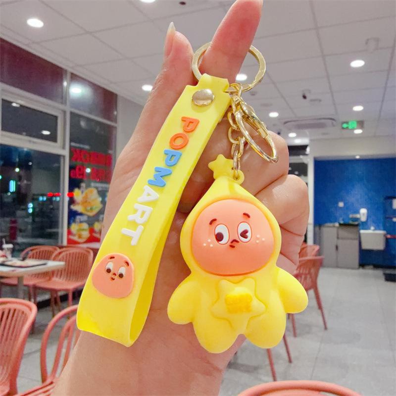 Cute Star Person Keychain Sun Moon Star Shape Bag Pendant Cartoon Star