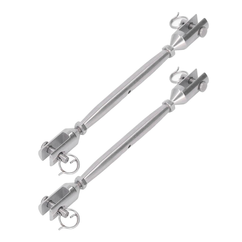 2 Stück Spannschloss Gabel-Gabel Edelstahl Hakenverbinder Befestigungselement für Marine M4