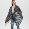 Autumn and Winter Fringed Shawl Fashion Thickened Imitation Cashmere Dual-purpose Scarf Cape